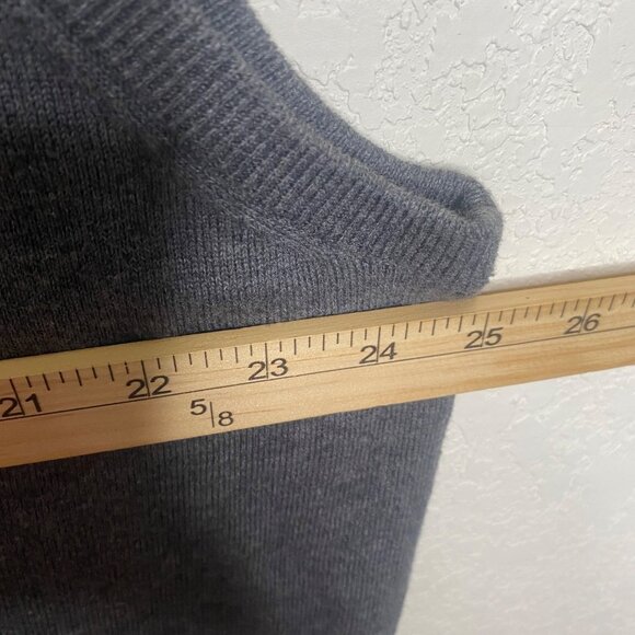NWT$50 Izod Fine Gauge V Neck Cotton Sweater Vest‎ Mens XXL Charcoal Gray Preppy - Picture 6 of 8